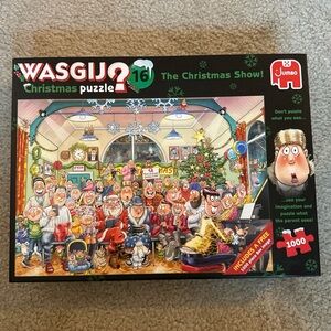 Jumbo Wasgij? #16 The Christmas Show! 1000 Pc Jigsaw Puzzle X 2 COMPLETE!